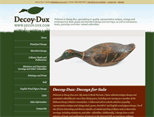 Tablet Screenshot of decoy-dux.com